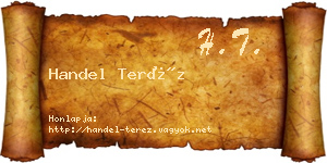 Handel Teréz névjegykártya
